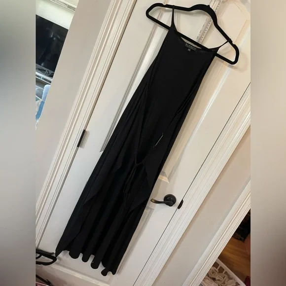 eloquii black maxi tie front dress - NWT 22/24 - Picture 3 of 8